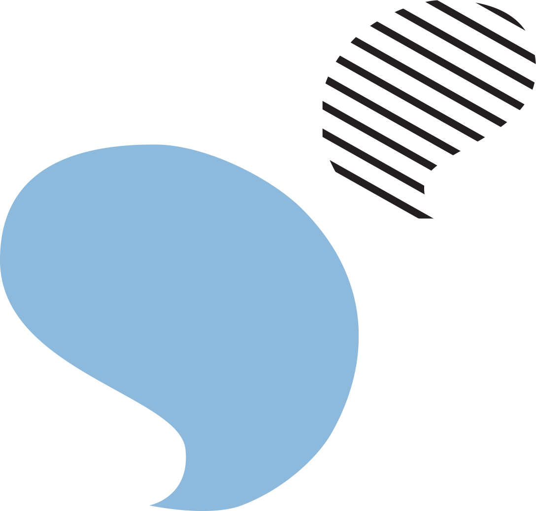 Bulle bleu pale et bulle lignes noires